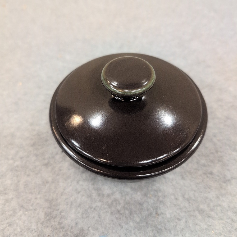 Franciscan Brown Glazed Ceramic Sugar Bowl with Lid Vintage Stoneware - Picture 2 of 7